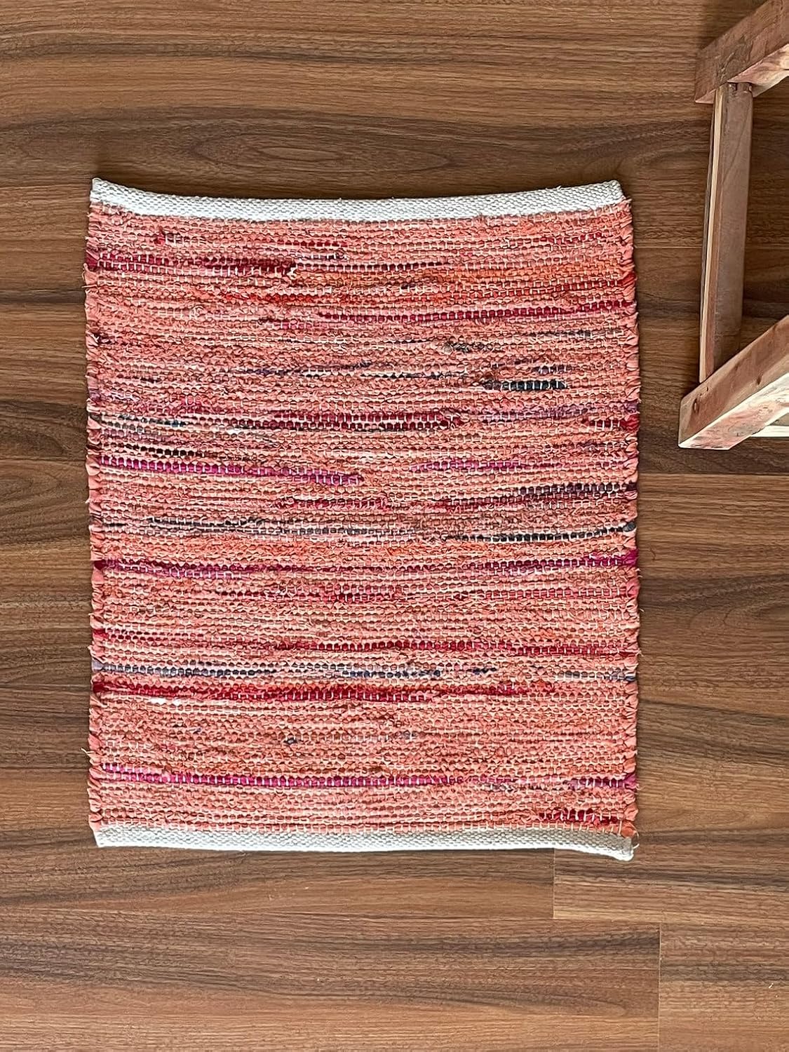 Chindi Cotton Area Rug Handmade Indian Recycled Eco Friendly Decor for Living Room