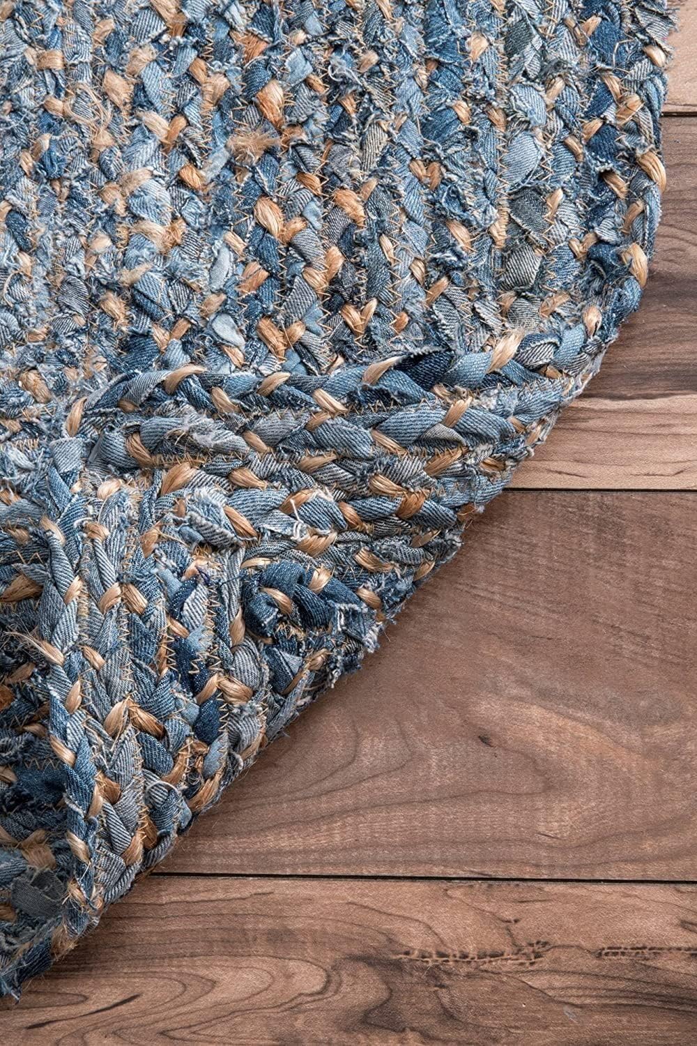 Eco-Friendly Denim Jute Rugs,Blue Carpet