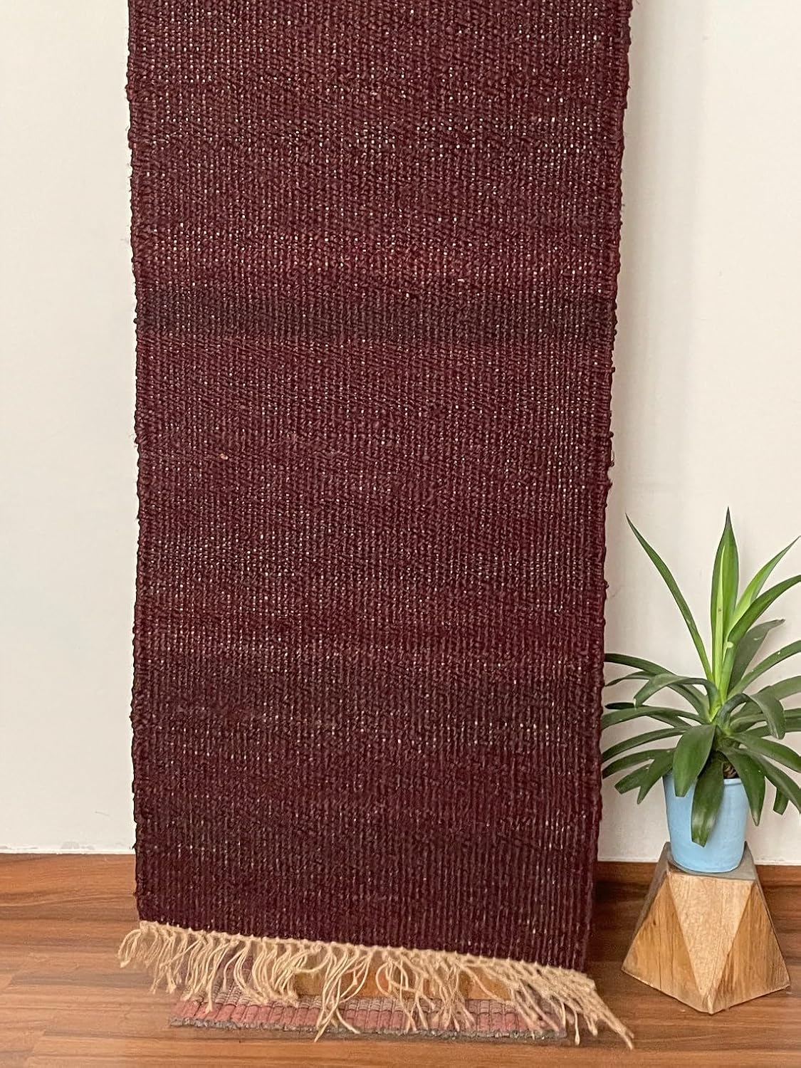 Traditional Wine Footboard entryway Rug Chic Victorian Hipster Kilim Rug