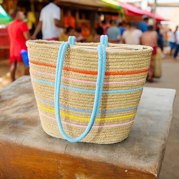 Jute Reusable Shopping Bag, Tote Bag, Shoulder Bag, Sturdy and Long Lasting