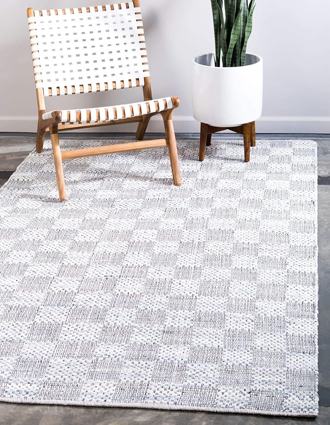 Chindi Cotton Collection Hand Woven Natural Fibers Ivory Area Rug