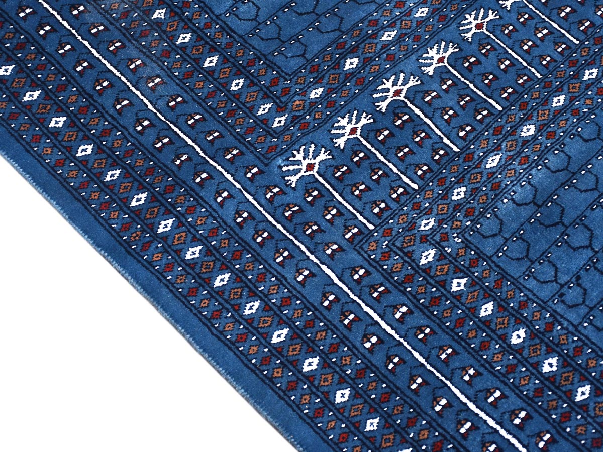 Hand Knotted Floor Carpet,Modern Design Hand Knotted Blue Wool Silk Carpet