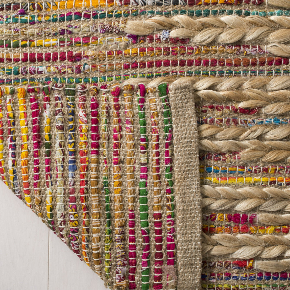 Beautiful Multicolor Jute Cotton Hemp Rug