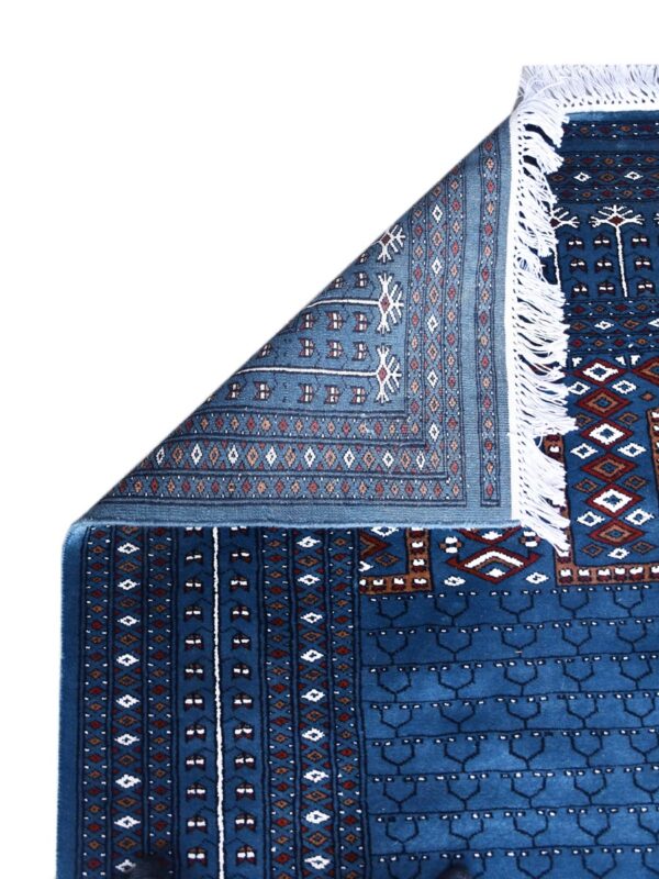 Hand Knotted Floor Carpet,Modern Design Hand Knotted Blue Wool Silk Carpet