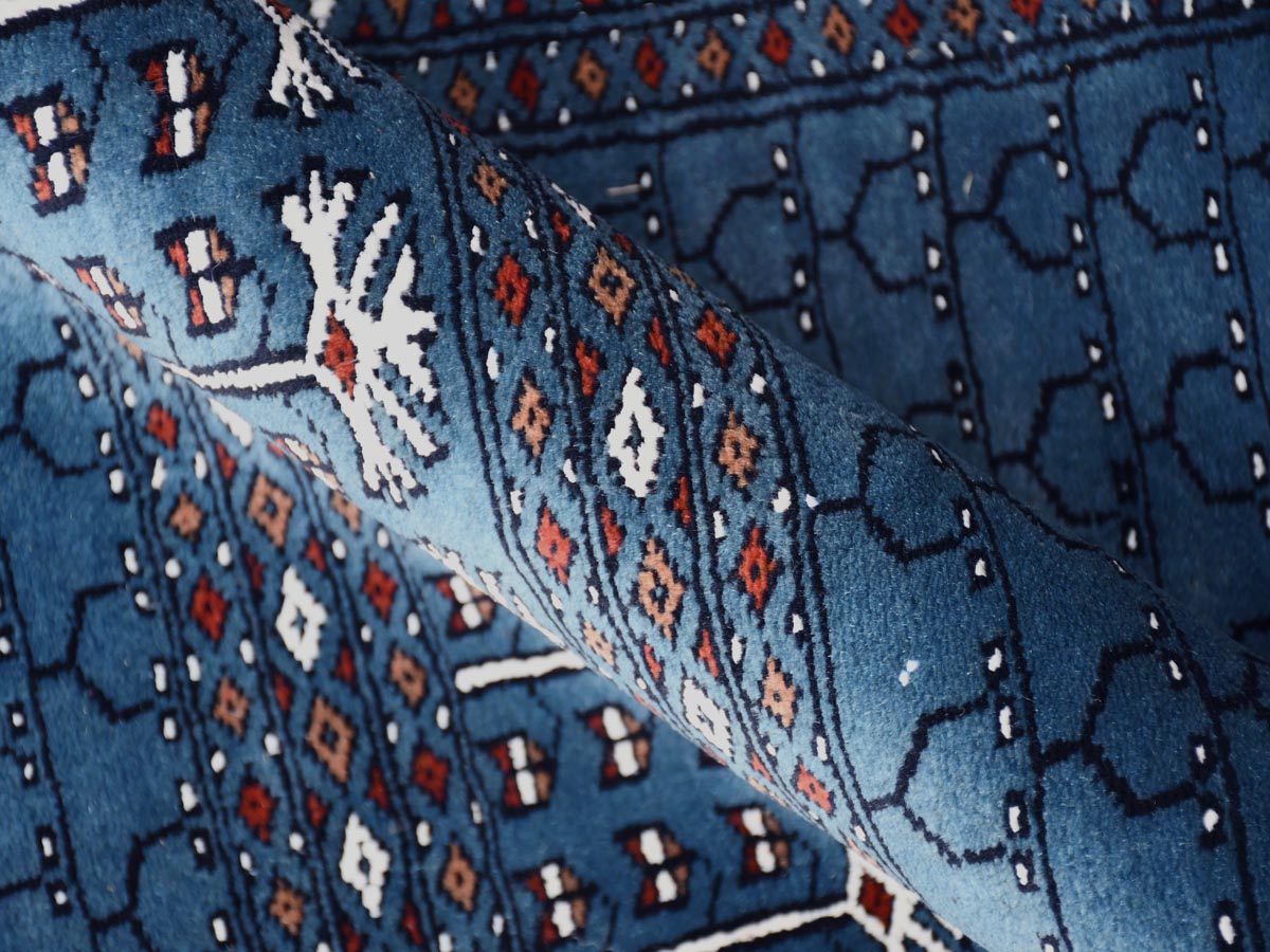 Hand Knotted Floor Carpet,Modern Design Hand Knotted Blue Wool Silk Carpet