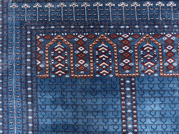 Hand Knotted Floor Carpet,Modern Design Hand Knotted Blue Wool Silk Carpet