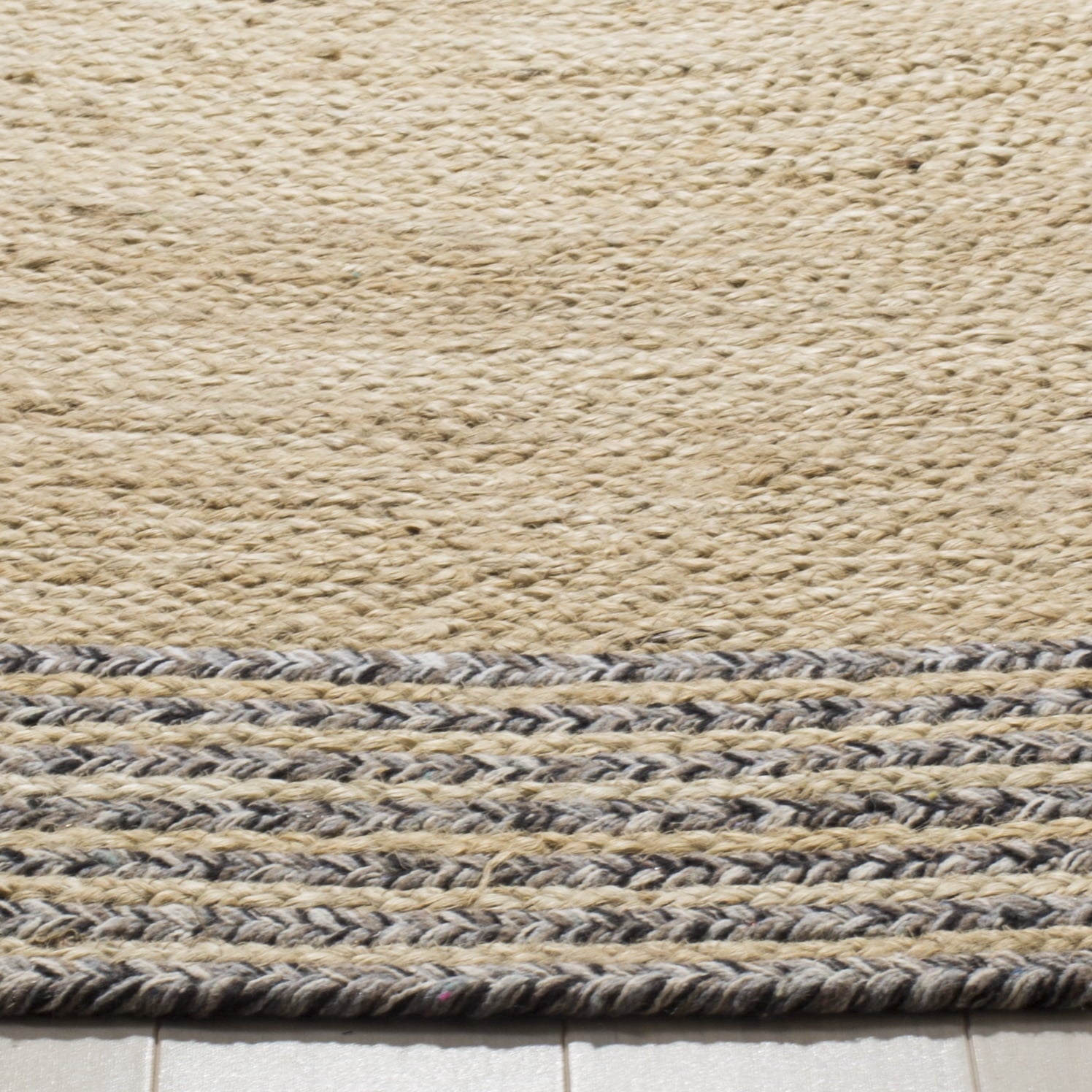 Braided Cotton Jute Rug – Handmade Area Carpet for Boho, Farmhouse & Modern Interiors