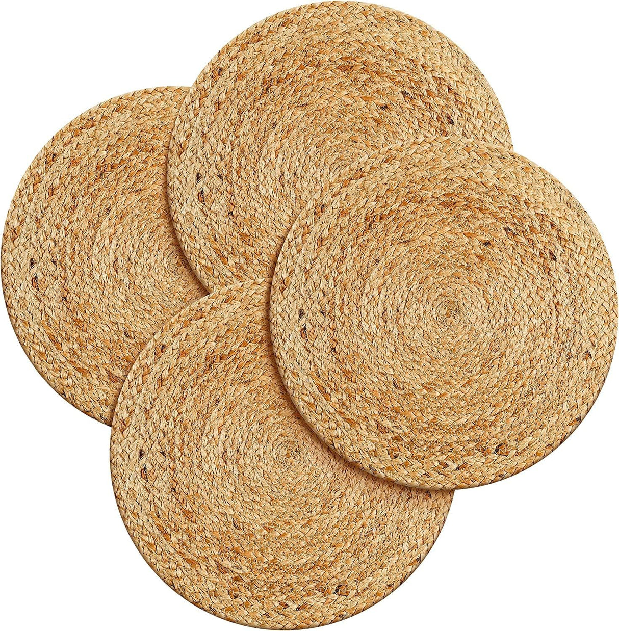 Round Braided Placemats,Handmade Braide Natural Jute Inside Coaster