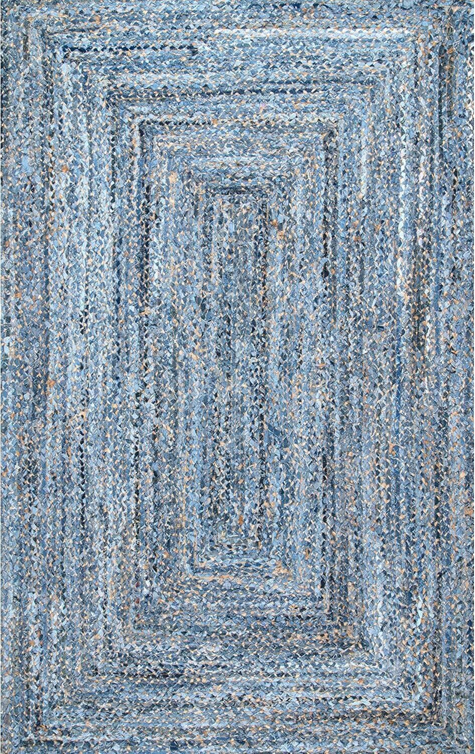 Eco-Friendly Denim Jute Rugs,Blue Carpet