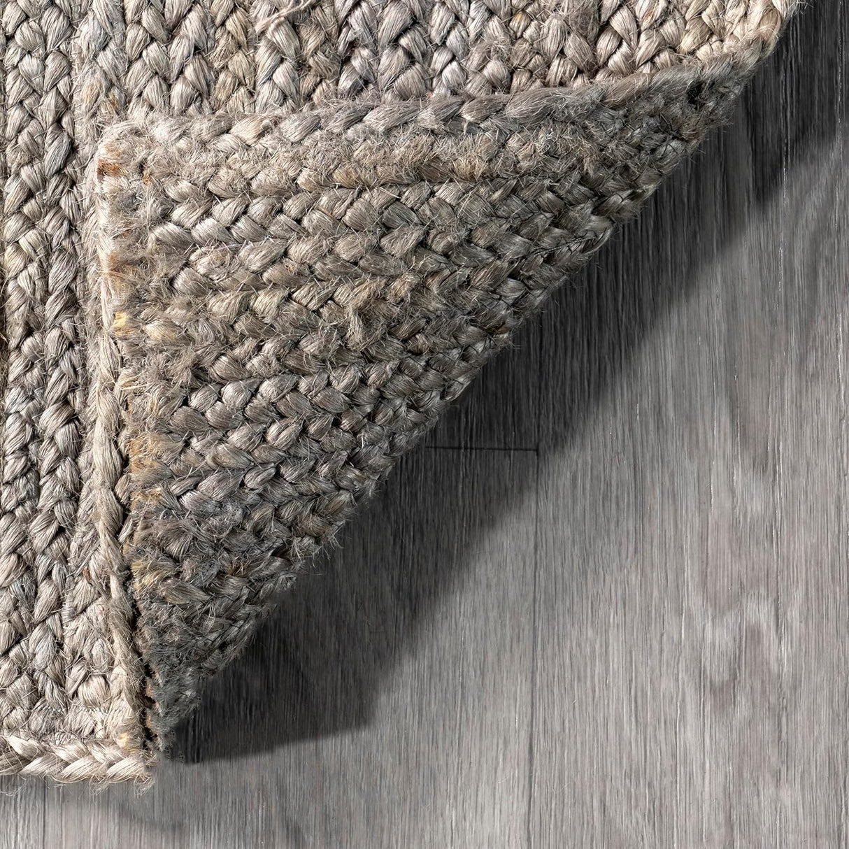 Handmade Grey Jute Rug – Hand Woven Area Carpet for Modern Homes