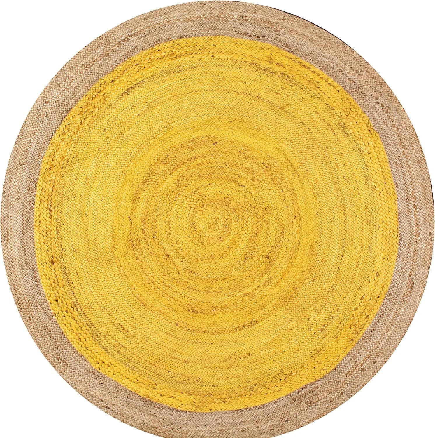 Eco-Friendly Round Braided Jute Rug – Handmade Natural Carpet for Indoor Use