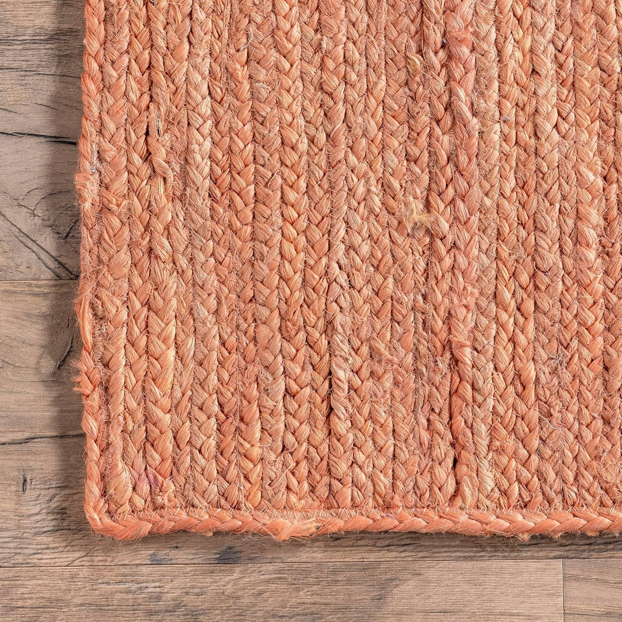 Hand-Woven Peach Natural Fiber Rug – Soft & Eco-Friendly Area Rug