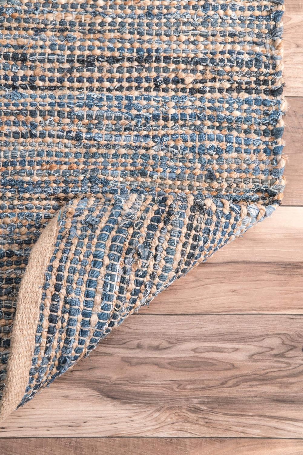 Denim And Natural Jute Rug,Blue Hemp Rugs