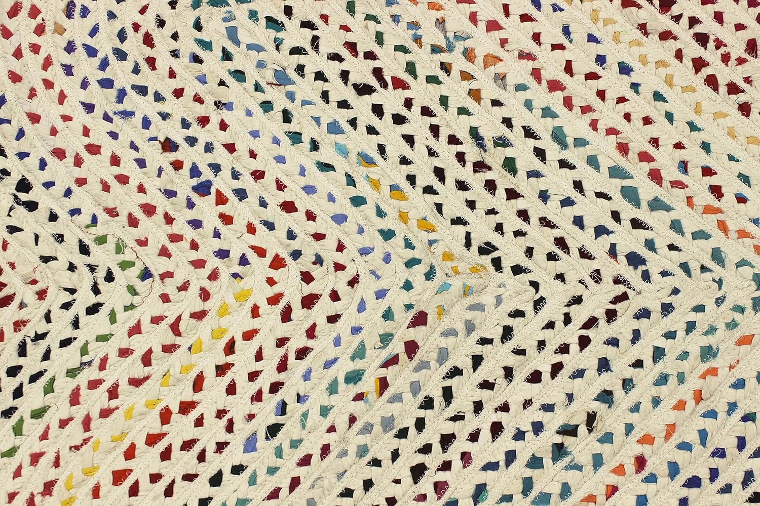 Handcrafted Circle Area Rug - Flatweave Rug Indoor Outdoor Use Carpet