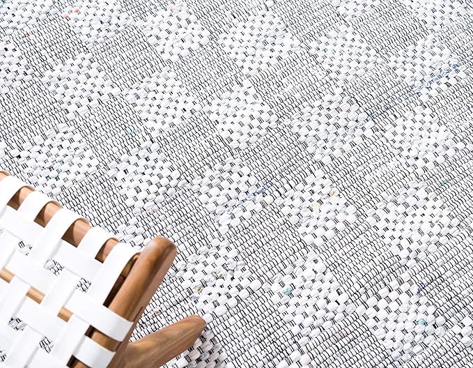 Chindi Cotton Collection Hand Woven Natural Fibers Ivory Area Rug