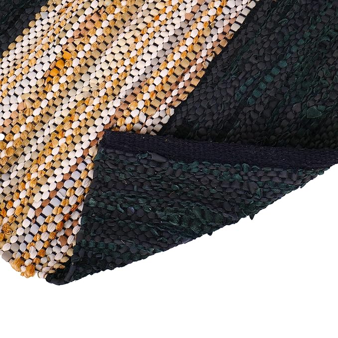 Natural Cotton Reversible Bedside Rug Runner Dari for Balcony Living Room