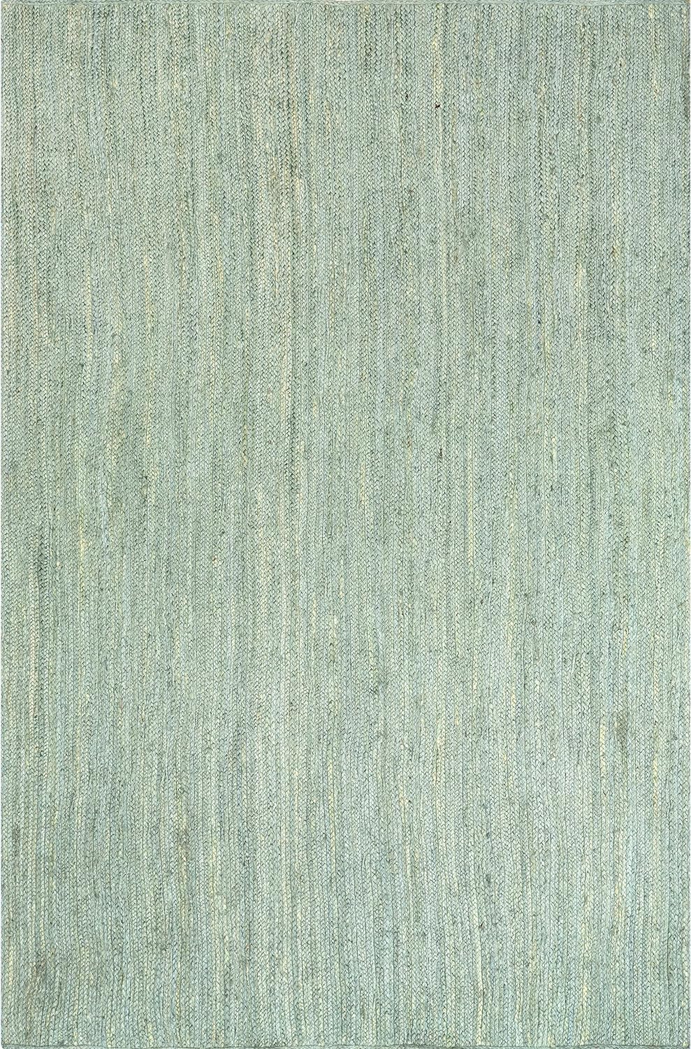 Rigo Handmade Green Jute Rug – Eco-Friendly Bohemian Home Accent