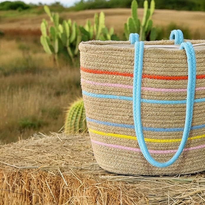 Jute Reusable Shopping Bag, Tote Bag, Shoulder Bag, Sturdy and Long Lasting