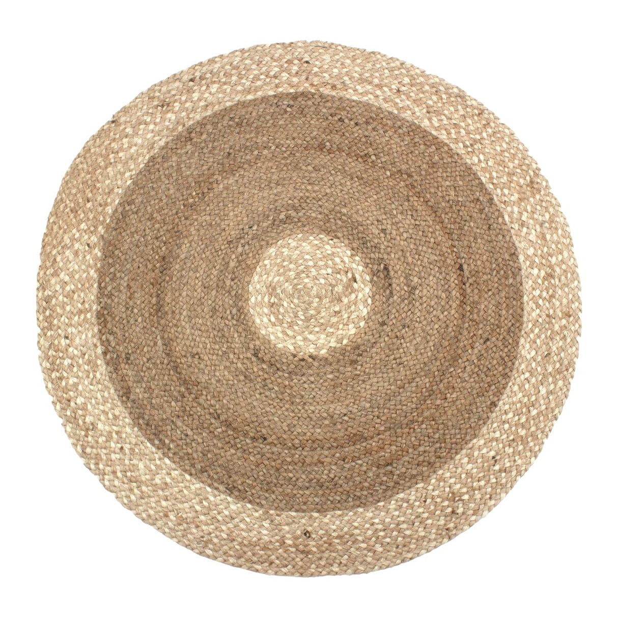 Round Handwoven Jute Rug – Braided Traditional Door Mat for Bedroom or Hallway