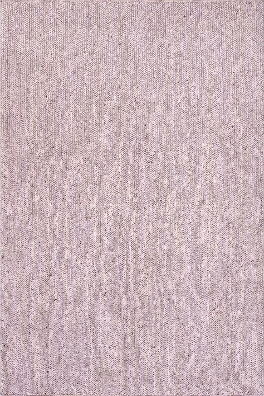 Light Purple Natural Jute Rug – Hand-Woven Eco-Friendly Floor Rug