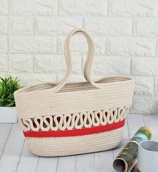 Jute Cotton Hand Bag | Women's Tote Shoulder Bag