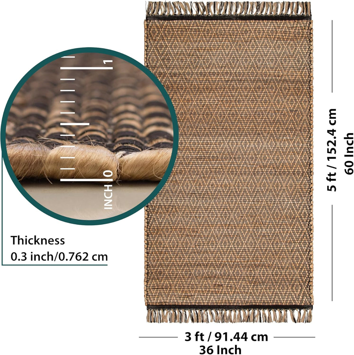 Hemp Jute And Cotton Blend Rugs, Design Home Décor Rug