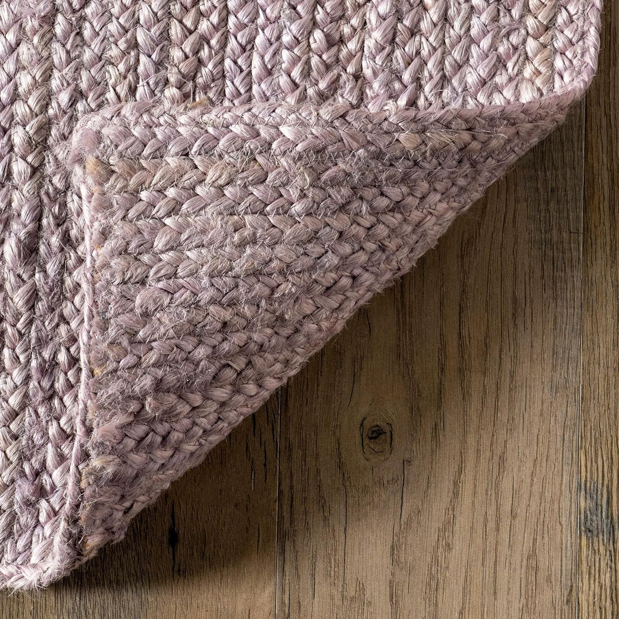 Light Purple Natural Jute Rug – Hand-Woven Eco-Friendly Floor Rug