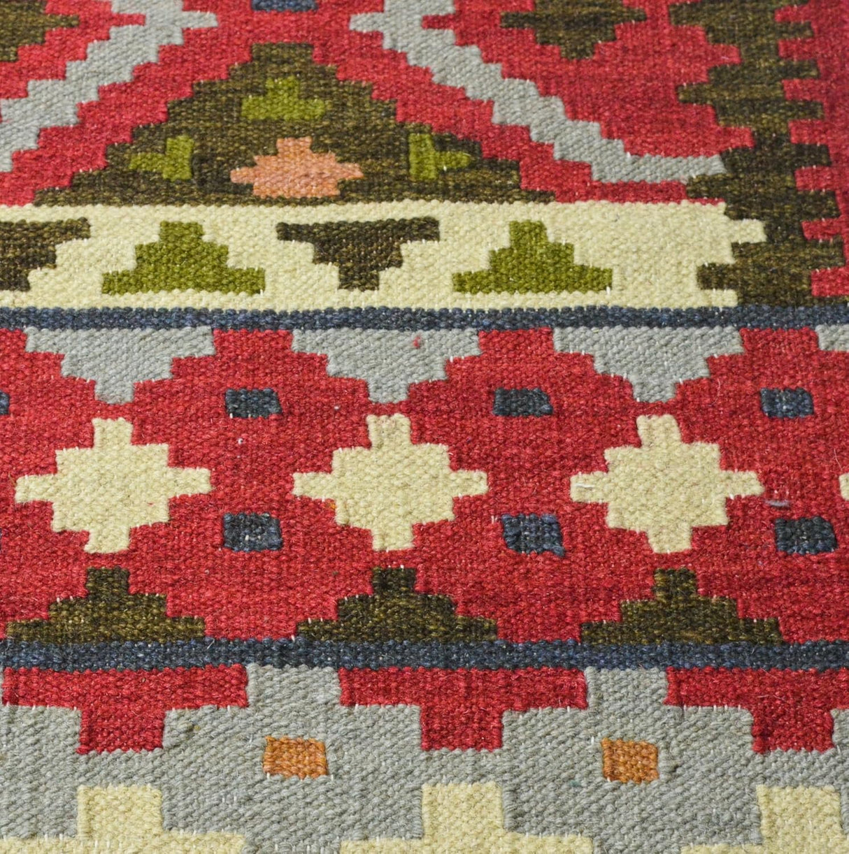 Turkish Kilim Rugs, Multi Color Cotton and Wool Handwoven Rug