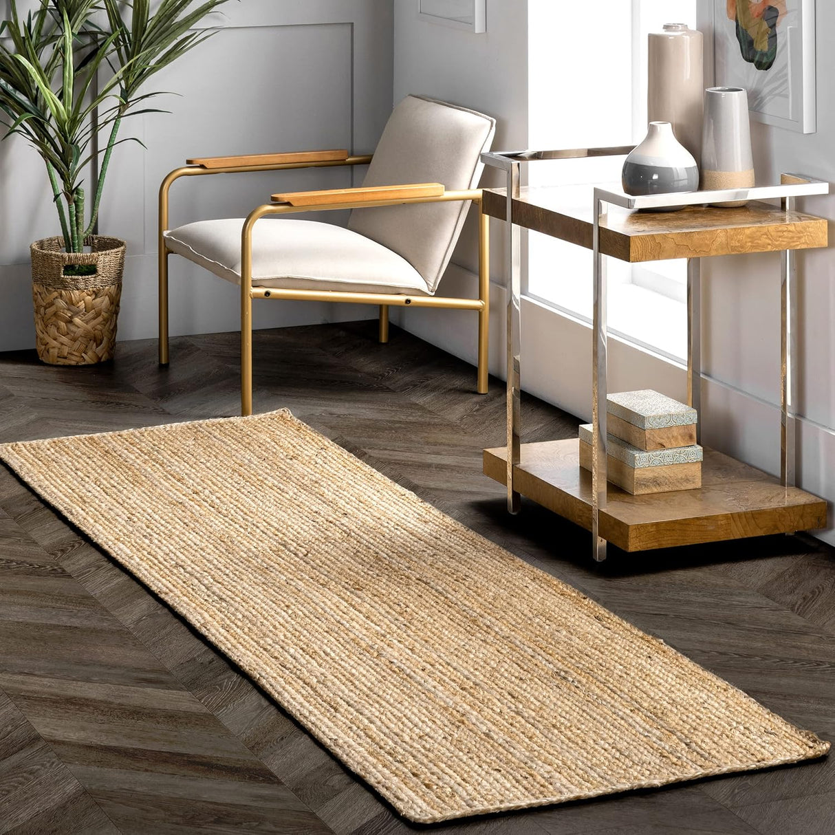 Natural door mat jute braided rugs