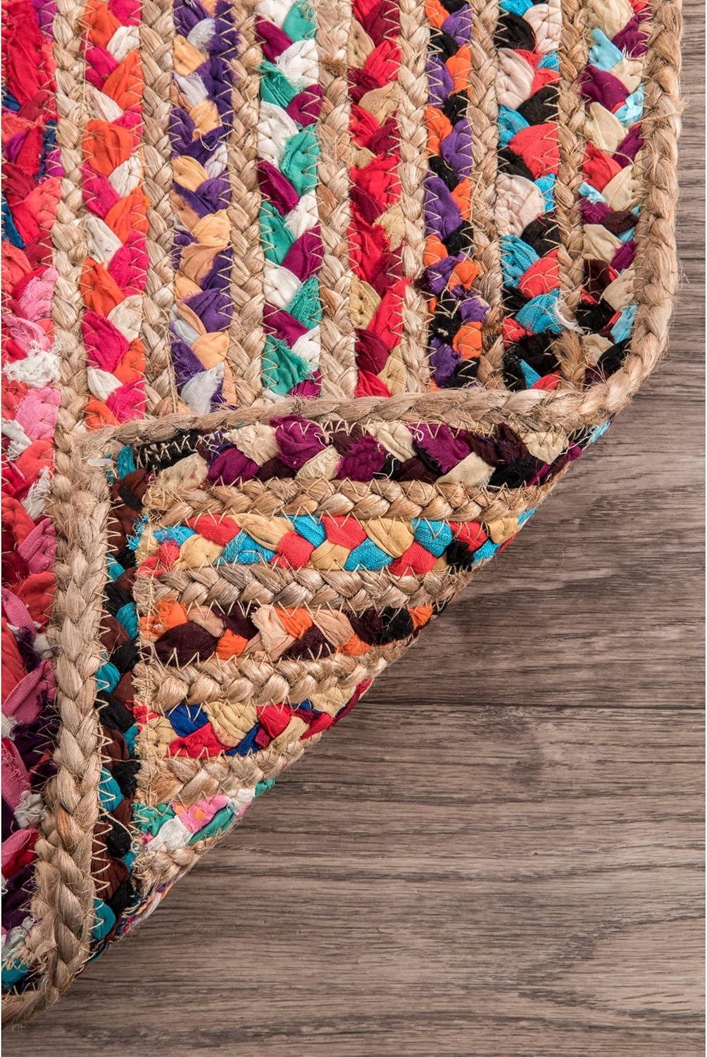 Multi Cotton & Jute Braided Jute Area Rugs