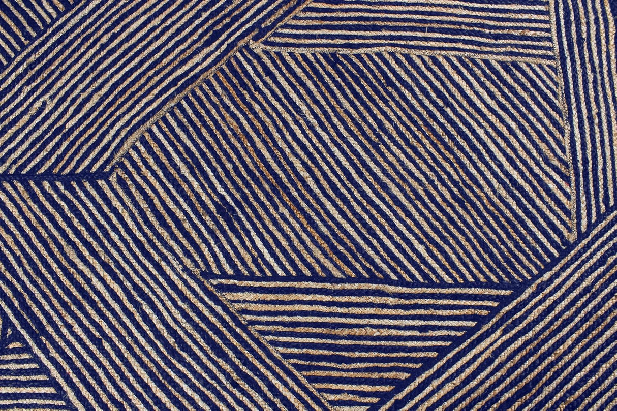 Unique Geometric Jute Rug – Handcrafted Natural Fiber Rug for Modern Spaces