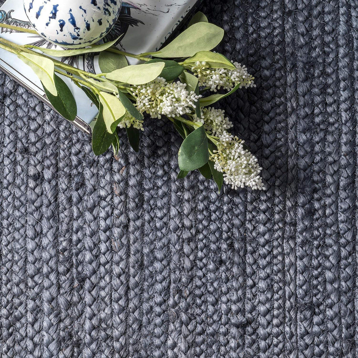 Boho Navy Blue Area Rug – Handwoven Decorative Floor Rug