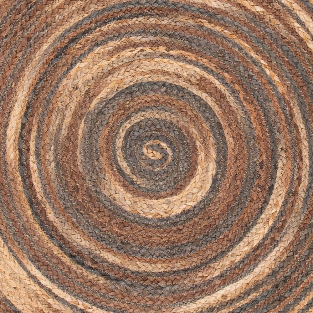 Braided Fringed Area Rug – Solid Color Handcrafted Floor Rug