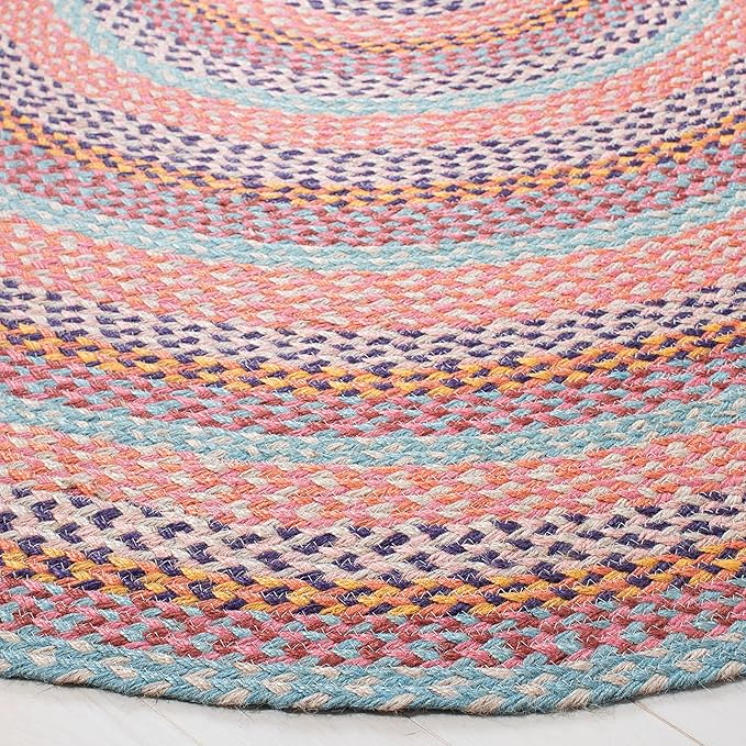 Natural Jute Round Rug, Handmade Braided Jute Area Rug