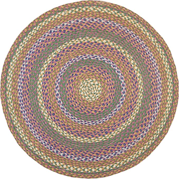 Natural Jute Round Rug, Handmade Braided Jute Area Rug
