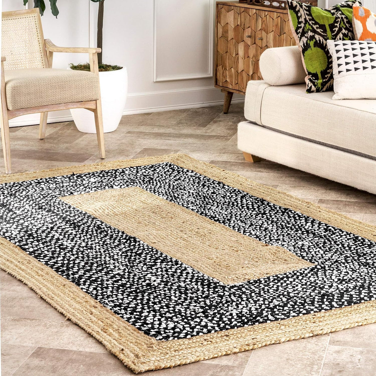 Cotton & Jute Handmade Jute Area Rugs