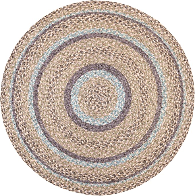 Natural Jute Round Rug, Handmade Braided Jute Area Rug