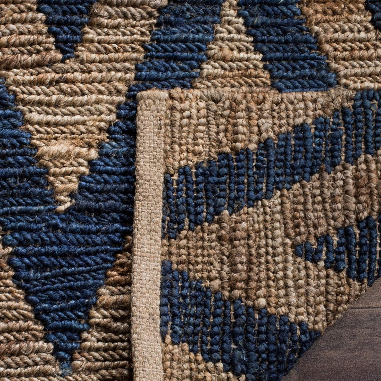 Zigzag Chevron Jute Hemp Area Rugs in Living Room, Bedroom