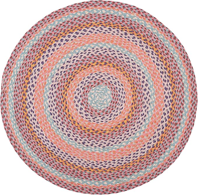 Natural Jute Round Rug, Handmade Braided Jute Area Rug