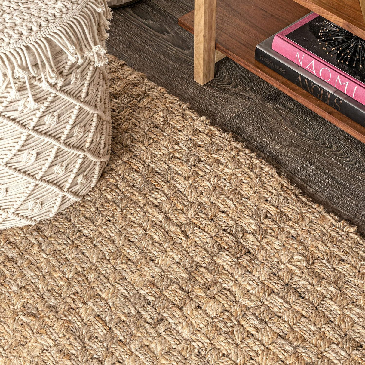 Estera Hand Woven Boucle Chunky Jute Indoor Area Rug - Natural Jute Rug