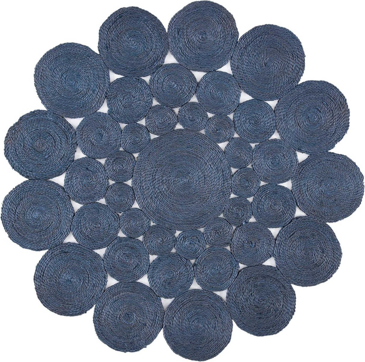 Boho Jute Rug for Office – Handmade Farmhouse Style Carpet