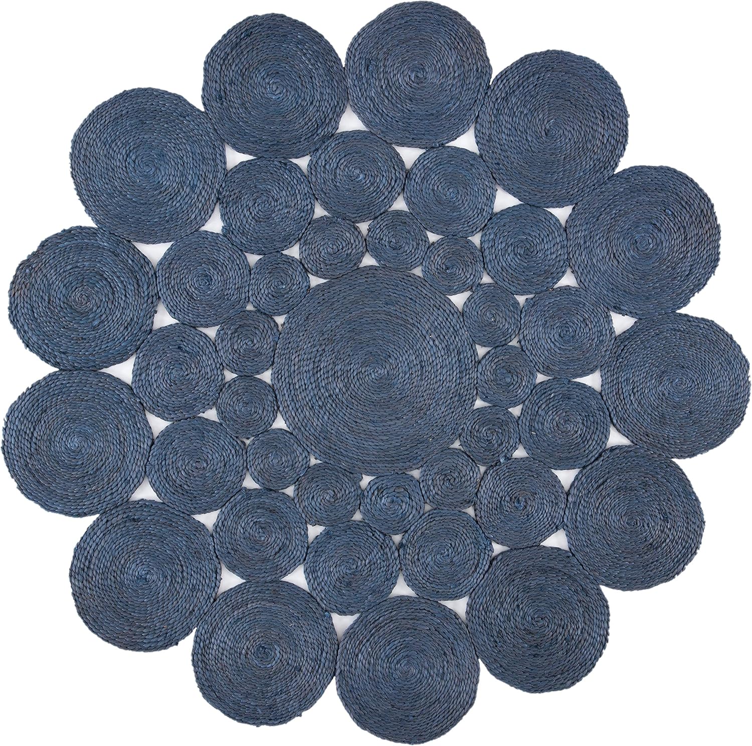 Boho Jute Rug for Office – Handmade Farmhouse Style Carpet