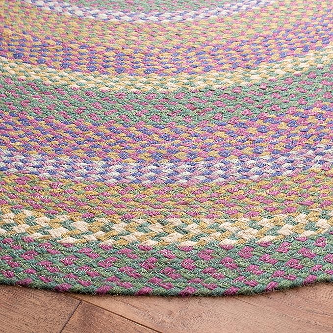 Natural Jute Round Rug, Handmade Braided Jute Area Rug