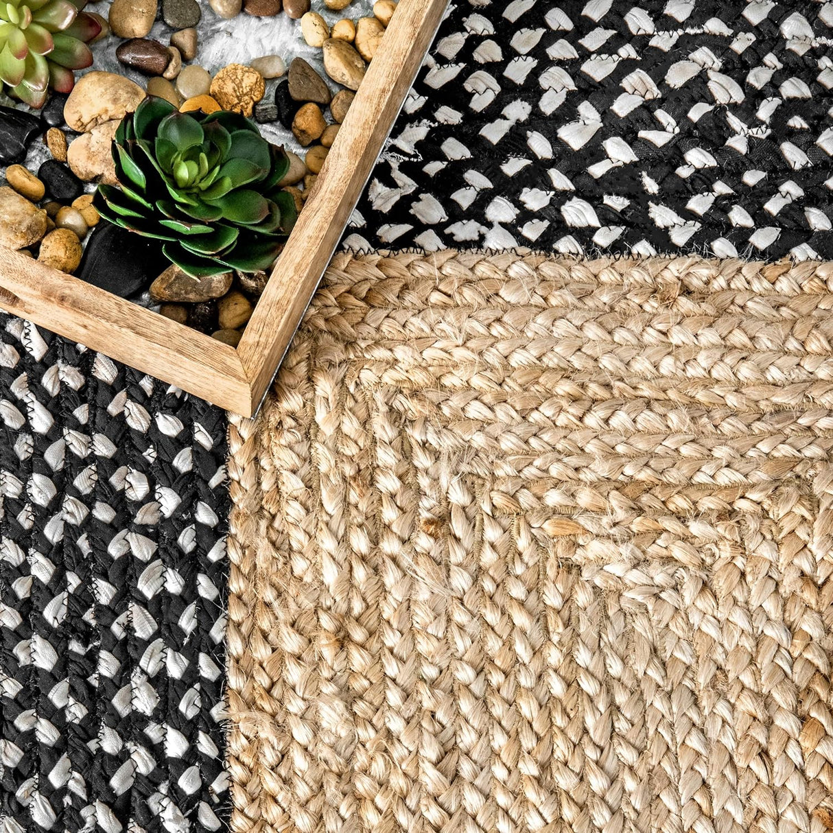 Cotton & Jute Handmade Jute Area Rugs