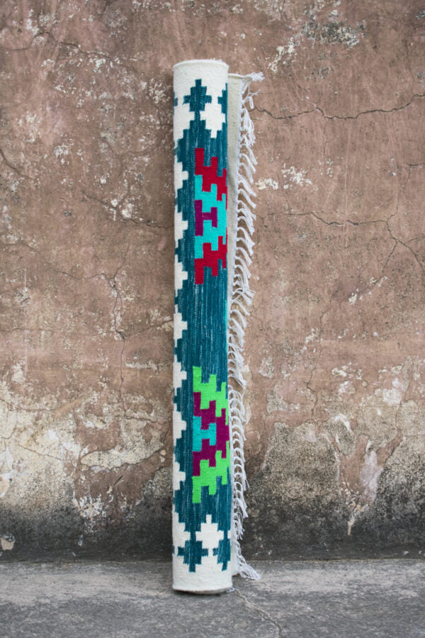 Colorful Cotton Wool Kilim Rug Designer Rug