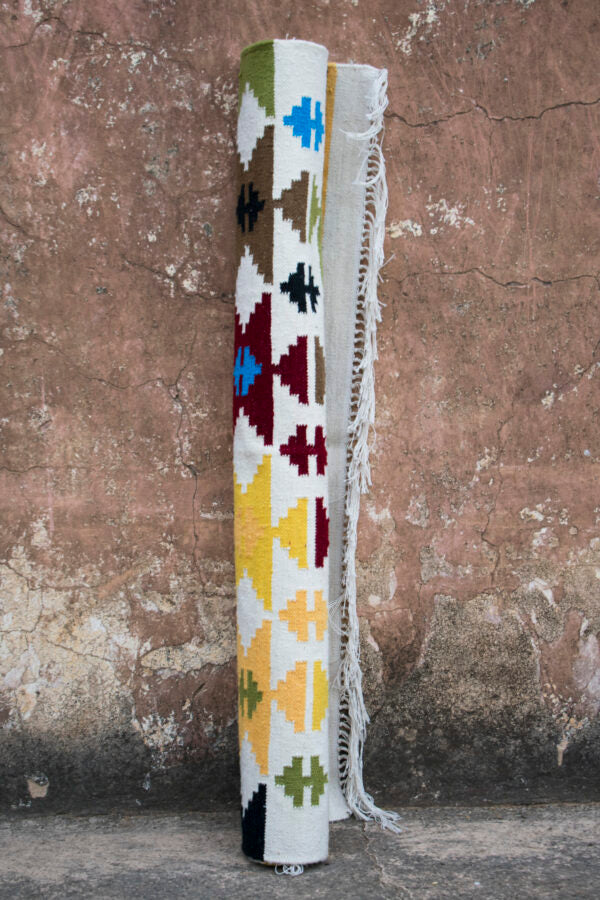 Bohemian Natural Wool Kilim Dhurrie Rugs