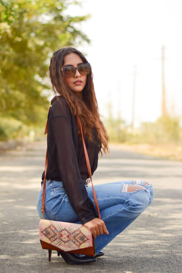 The Solitary Soul Sling Bag,Traditional Indian Dhurrie Bags