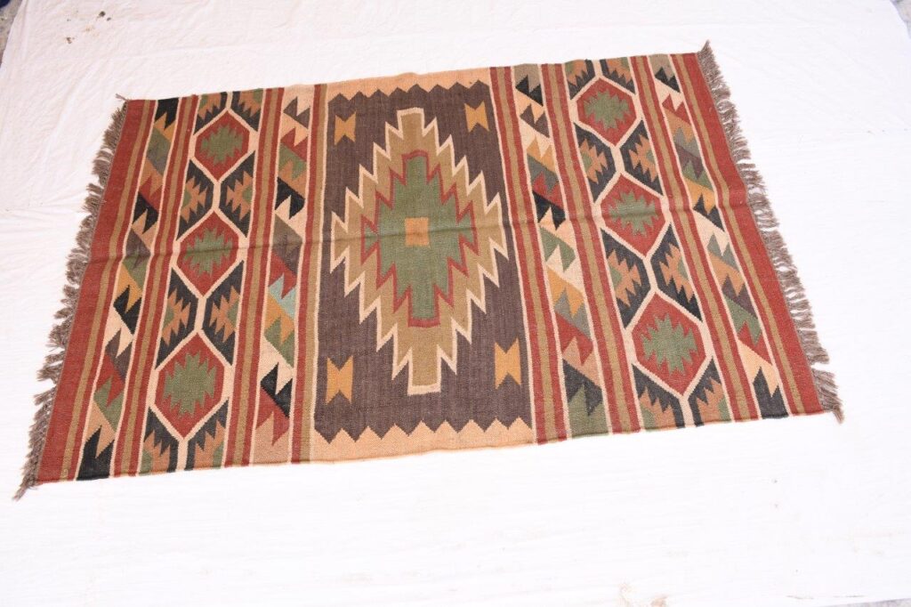 Wool Jute Kilim Portland Area Rug