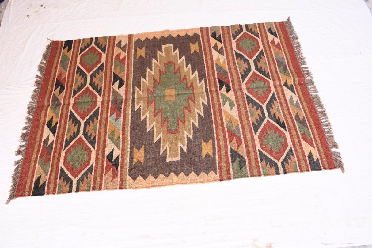 Wool Jute Kilim Portland Area Rug