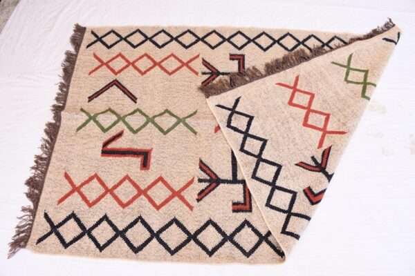Boho Wool Jute Kilim Rug Boston Rug